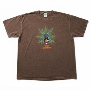 Your Highness Spider Web T-Shirt Men's XL Brown Graphic Tee‎ Streetwear Cotton